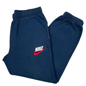 Supreme Nike FW18 Navy Blue Drawstring Sweatpants Size Medium